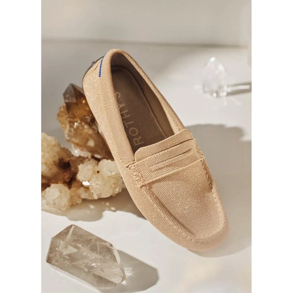 Rothy's Metallic Collector's Edition The Driver Gold Dust Size 8 Loafer - Picture 1 of 9